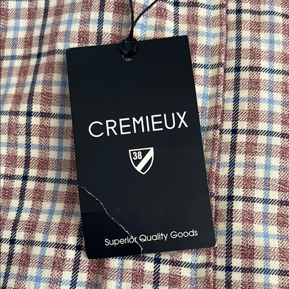 Daniel Cremieux Red and Blue Casual Button Down Shirt - Picture 6 of 13